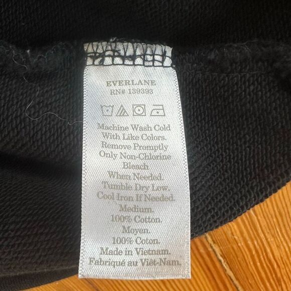 Everlane 100% Cotton Sweatershirt Dress in Black Size M - Picture 6 of 6